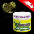 Glominex Glitter Glow Paint 8 Oz. Yellow Jars